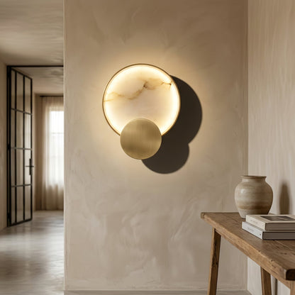 Celestial Jupiter Natural Alabaster Wall Sconce