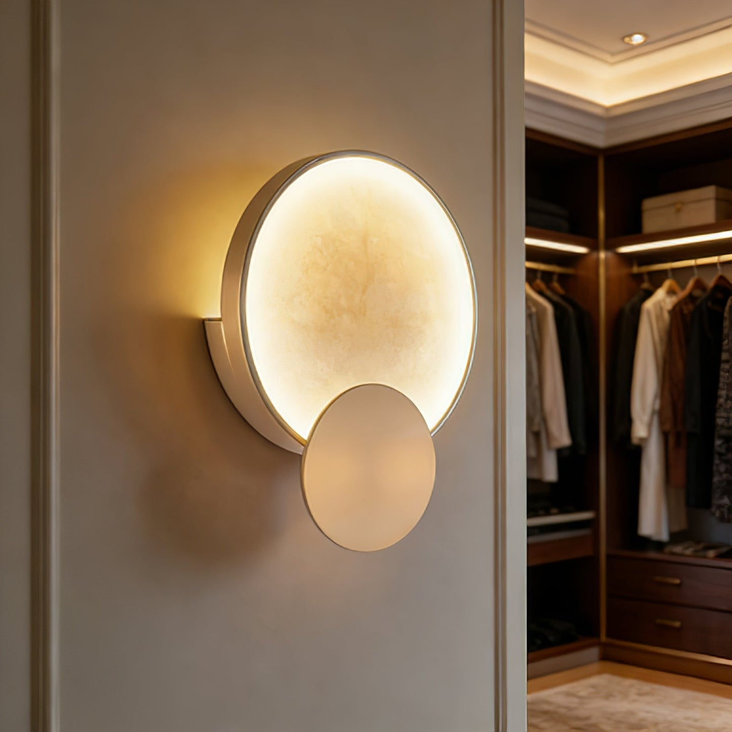 Celestial Jupiter Natural Alabaster Wall Sconce