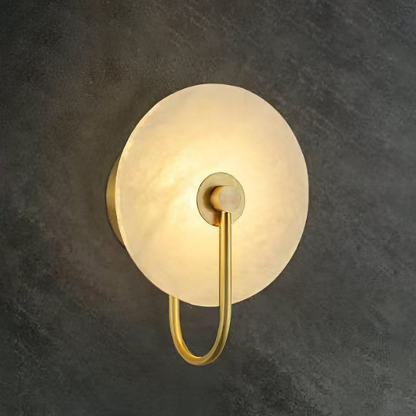 Celestial Round Alabaster Sconce