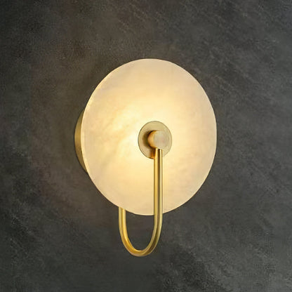 Celestial Round Alabaster Sconce