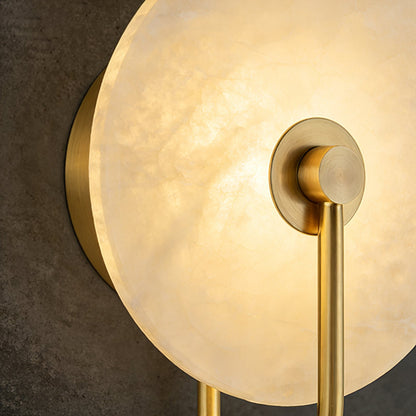 Celestial Round Alabaster Sconce