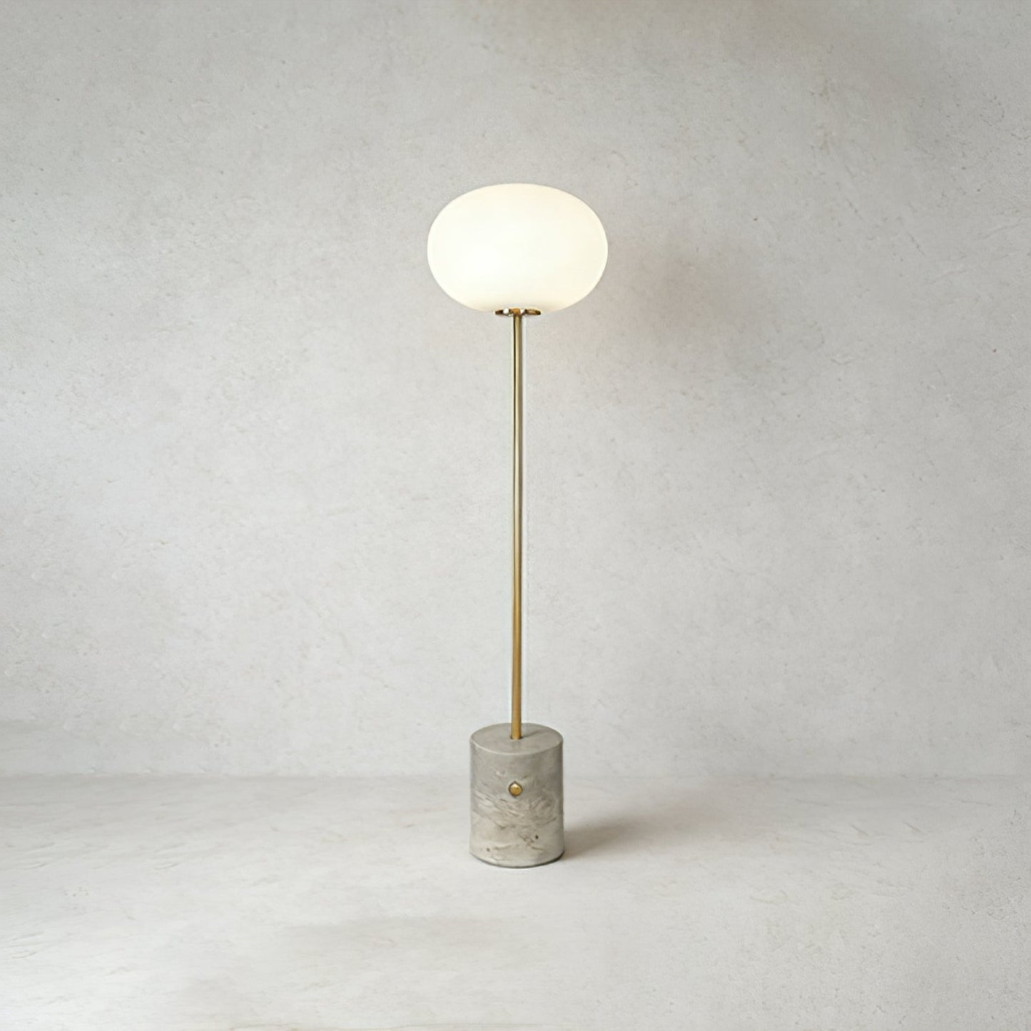 Chic Minimalist Round Marble Floor Light