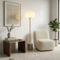 Chic Minimalist Round Marble Floor Light