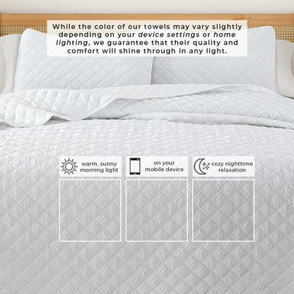 Diamond Embossed Quilt Set - Diamond Microsculpt Collection