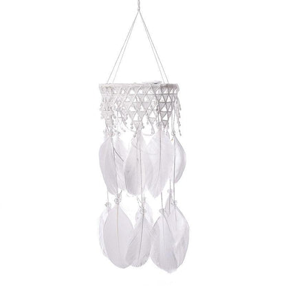 Classic Lantern Dream Catcher Kid  Room Dream Catchers LED Light Up White Feather Lights Ceiling Decor Wall Hanging Ornaments for Bedroom Decor Gifts for Teenage Girl Decoration Home Wind Chime Feather Wedding