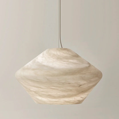 Conical Minimalist Alabaster Pendant Lamp