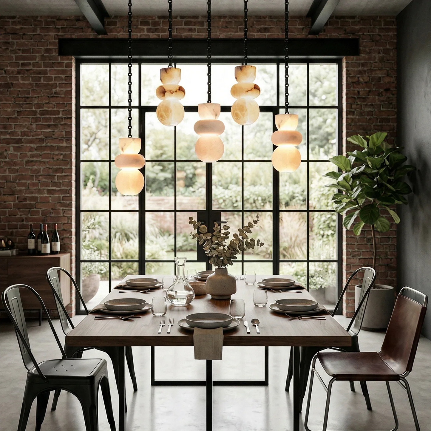 Lykka Alabaster Cluster Chandelier