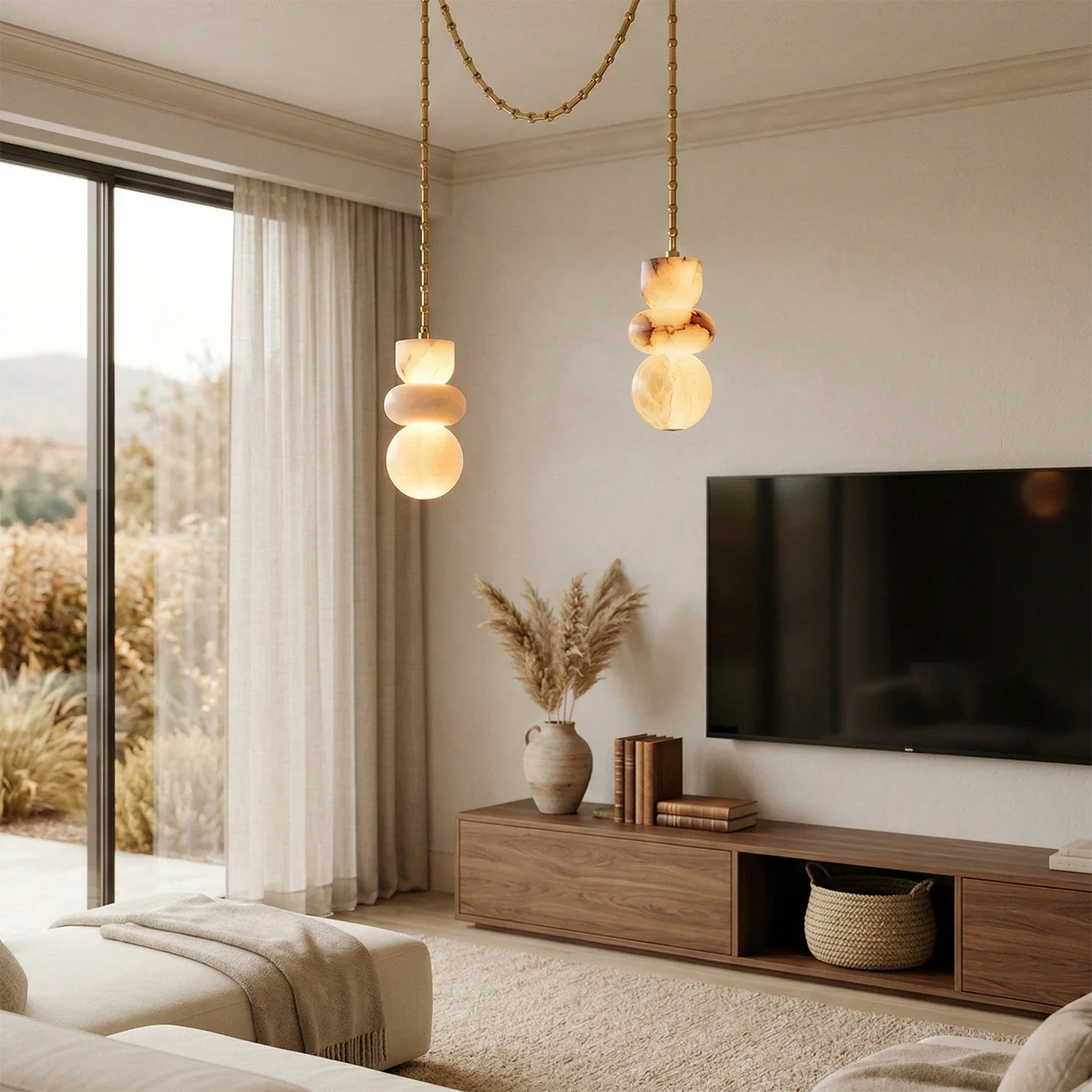 Lykka Alabaster Cluster Chandelier