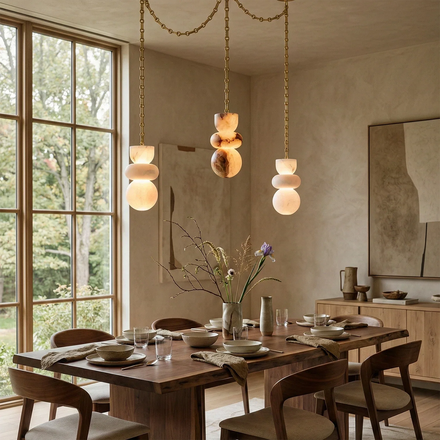 Lykka Alabaster Cluster Chandelier