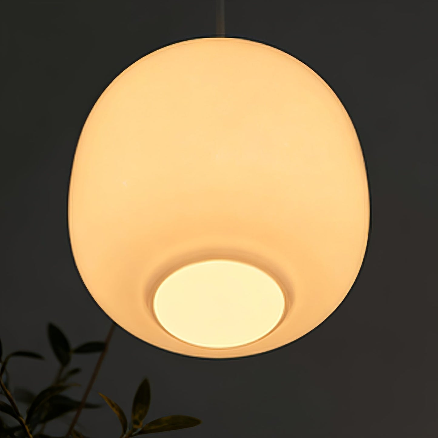 Contemporary Opal Glass Pendant Lamp