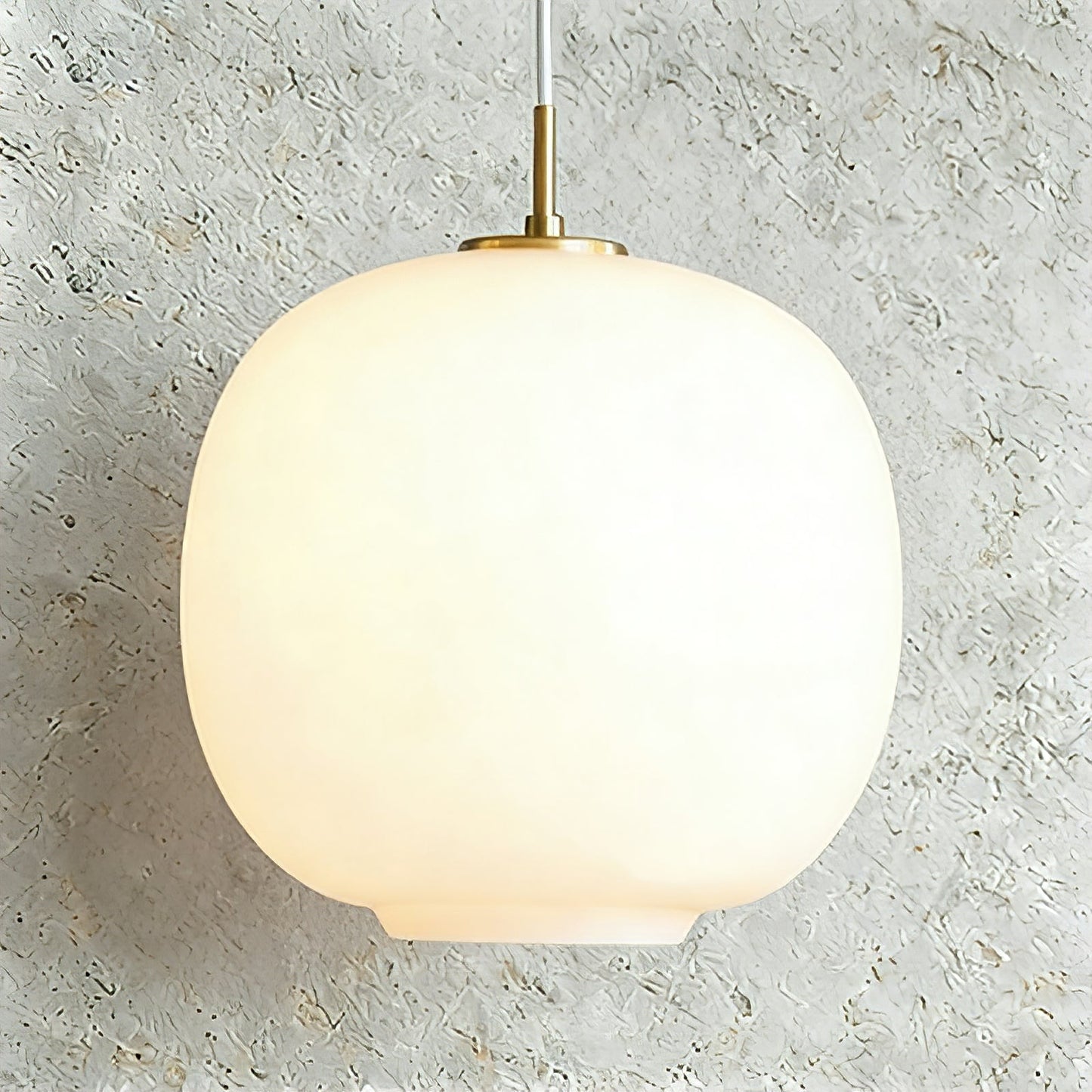 Contemporary Opal Glass Pendant Lamp