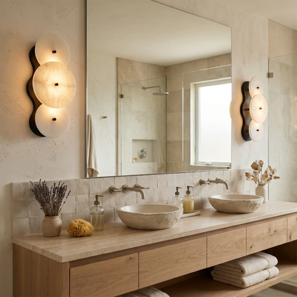 Cosmic Round Alabaster Wall Sconce