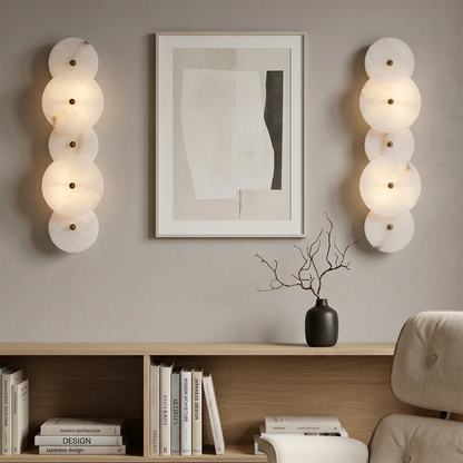 Cosmic Round Alabaster Wall Sconce