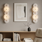 Cosmic Round Alabaster Wall Sconce