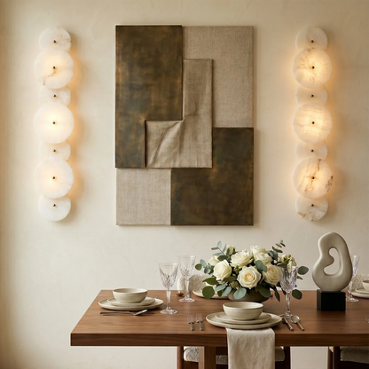 Cosmic Round Alabaster Wall Sconce