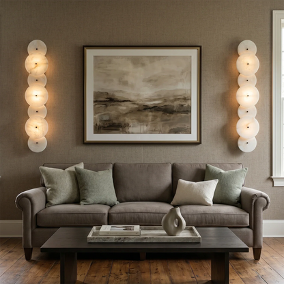 Cosmic Round Alabaster Wall Sconce