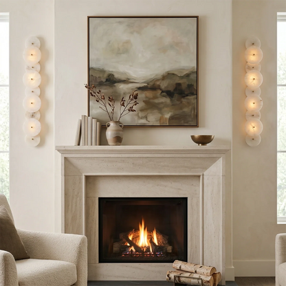 Cosmic Round Alabaster Wall Sconce