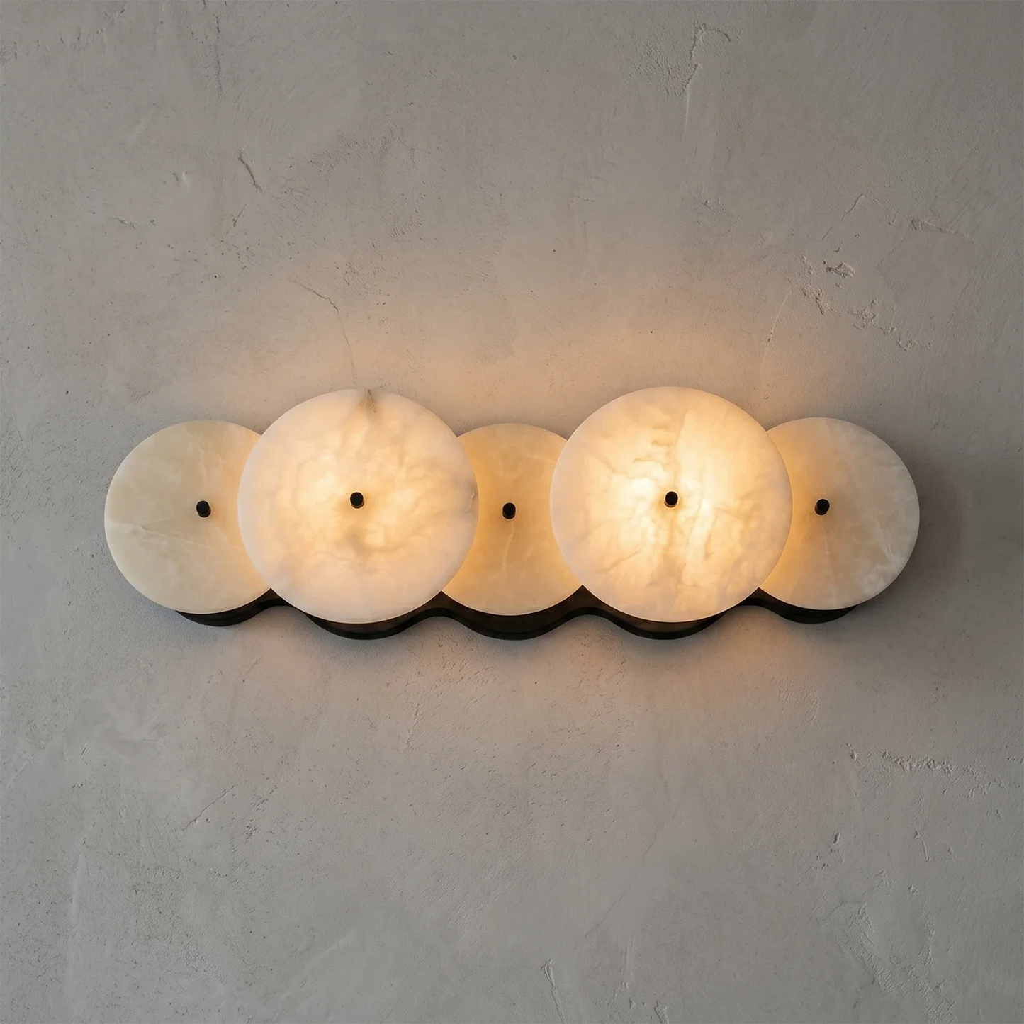 Cosmic Round Alabaster Wall Sconce