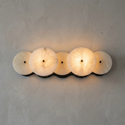 Cosmic Round Alabaster Wall Sconce
