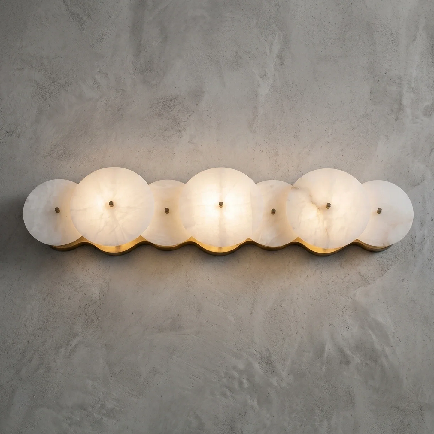 Cosmic Round Alabaster Wall Sconce