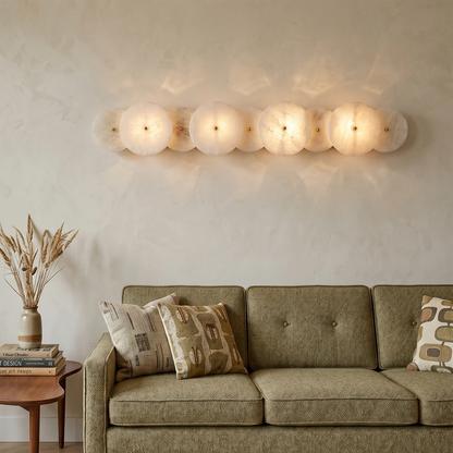 Cosmic Round Alabaster Wall Sconce