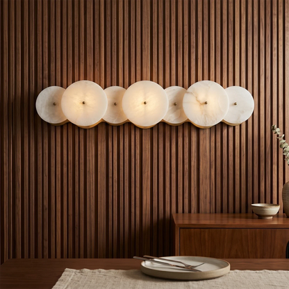 Cosmic Round Alabaster Wall Sconce