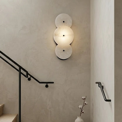 Cosmic Round Alabaster Wall Sconce