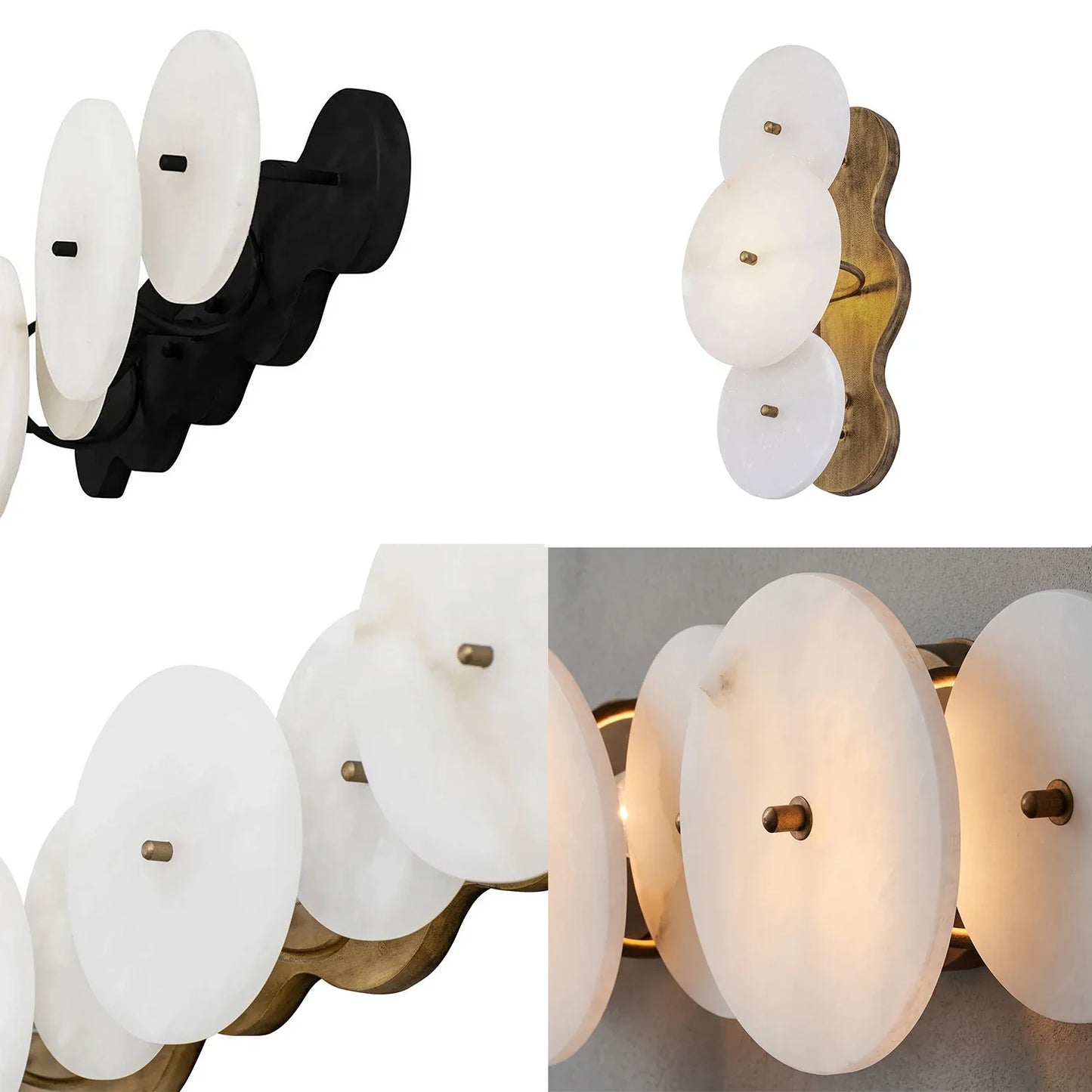 Cosmic Round Alabaster Wall Sconce