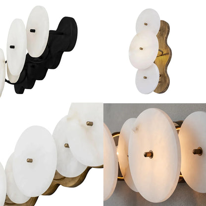 Cosmic Round Alabaster Wall Sconce
