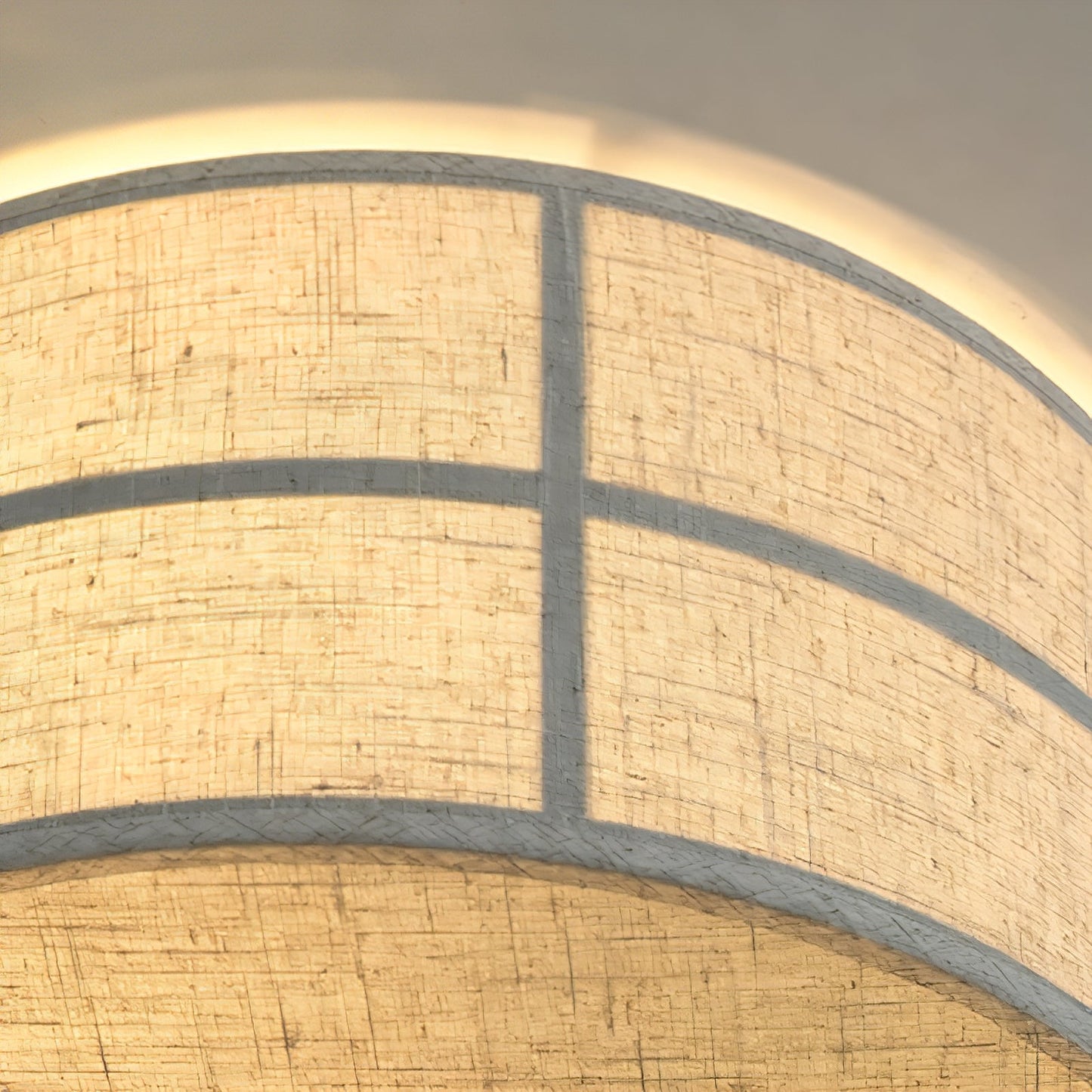 Crosshatch Linen Fabric Ceiling Light
