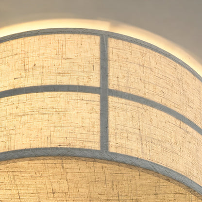 Crosshatch Linen Fabric Ceiling Light
