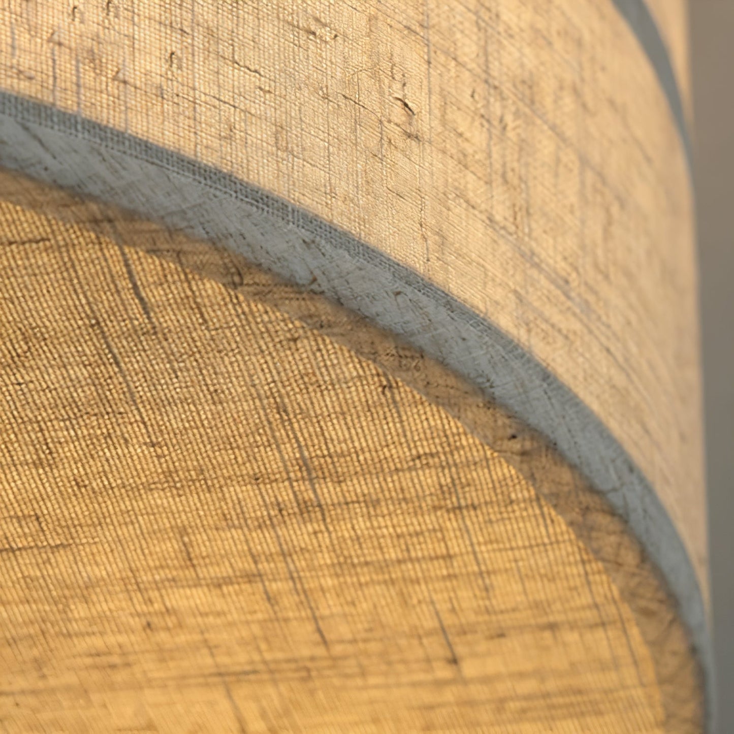 Crosshatch Linen Fabric Ceiling Light