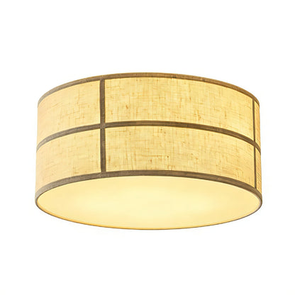Crosshatch Linen Fabric Ceiling Light