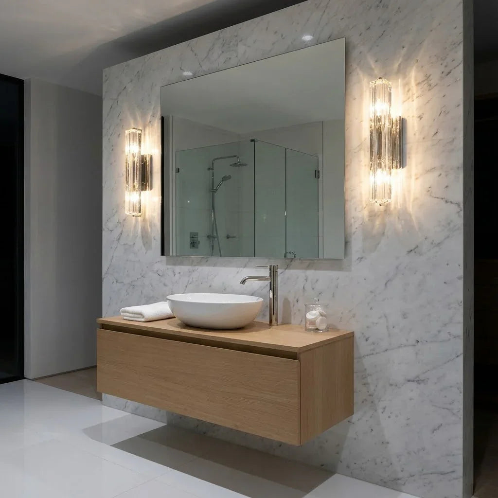 Crystal Prism Wall Sconce Light Fixture