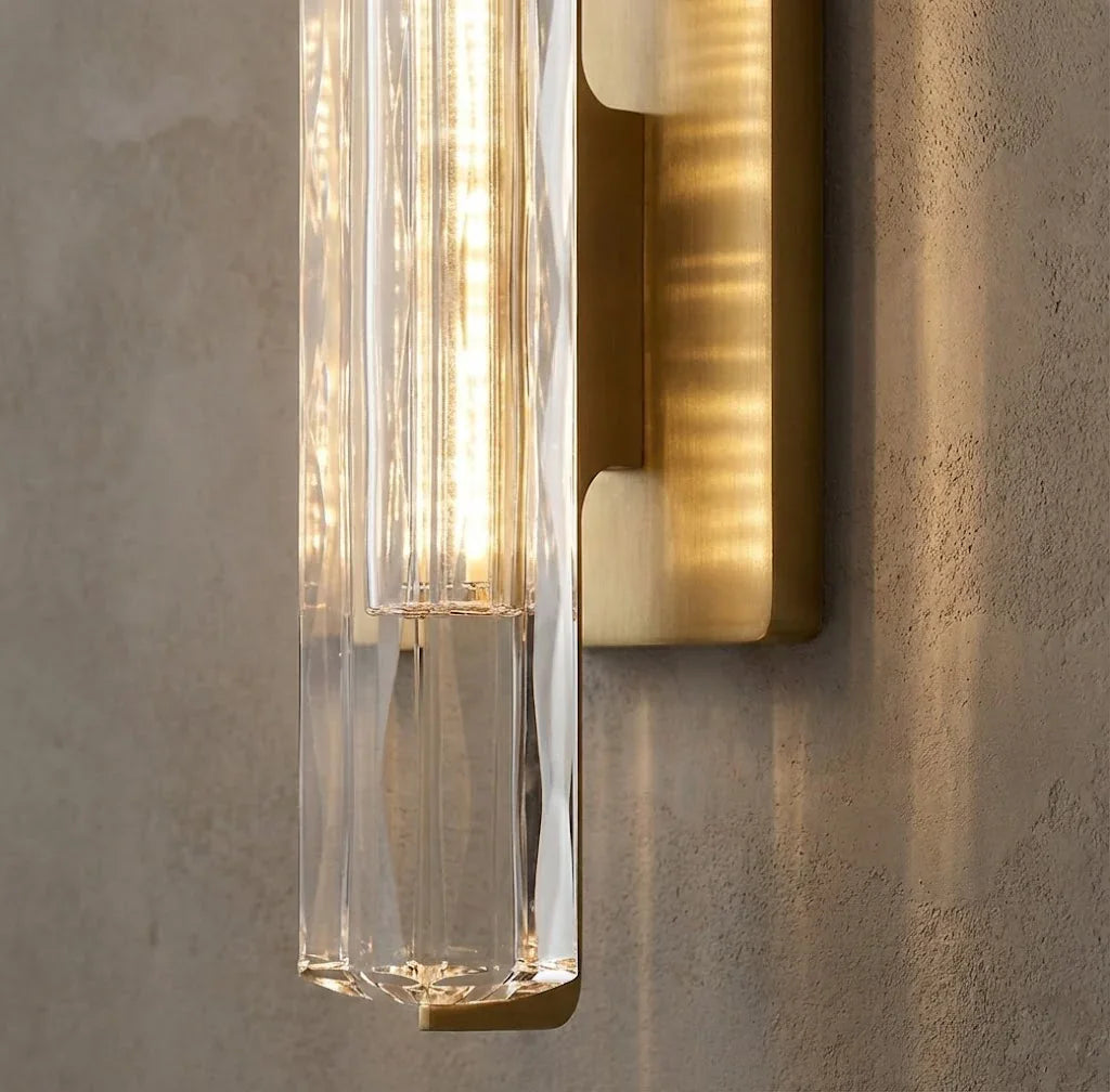 Crystal Prism Wall Sconce Light Fixture