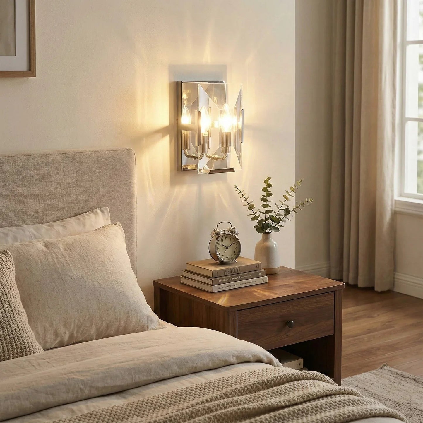 Crystal Rectangular Wall Lamp