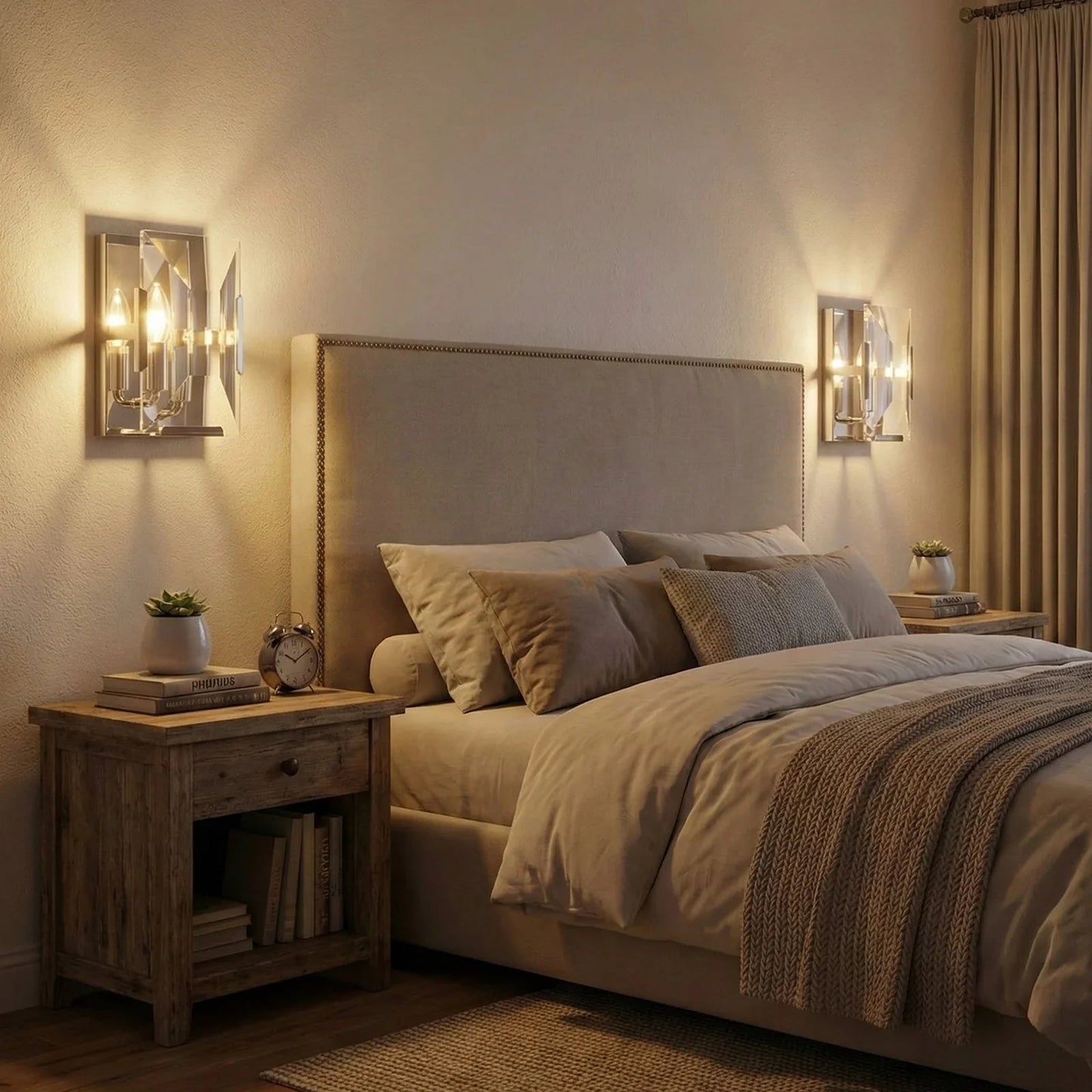 Crystal Rectangular Wall Lamp
