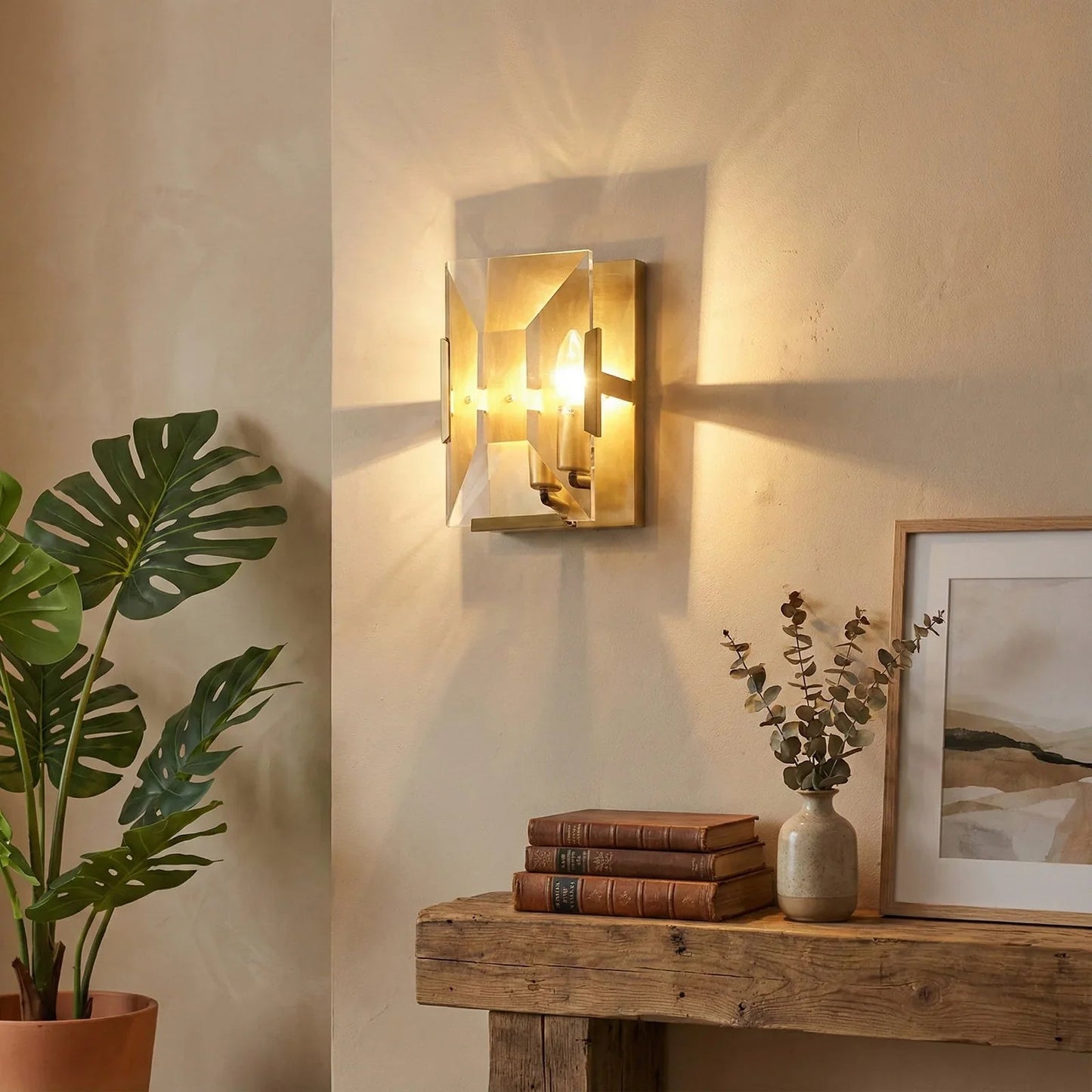 Crystal Rectangular Wall Lamp