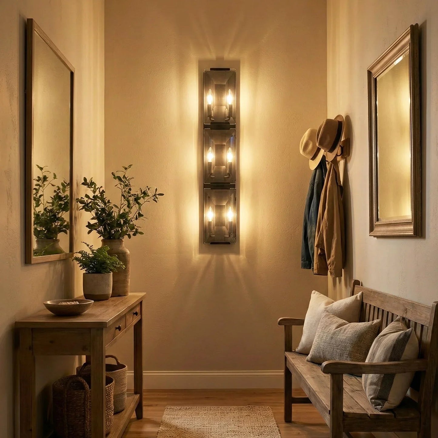 Crystal Rectangular Wall Lamp
