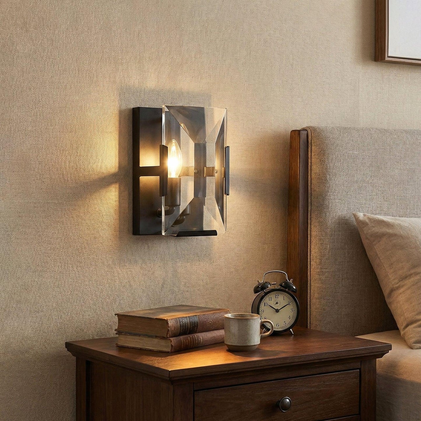 Crystal Rectangular Wall Lamp