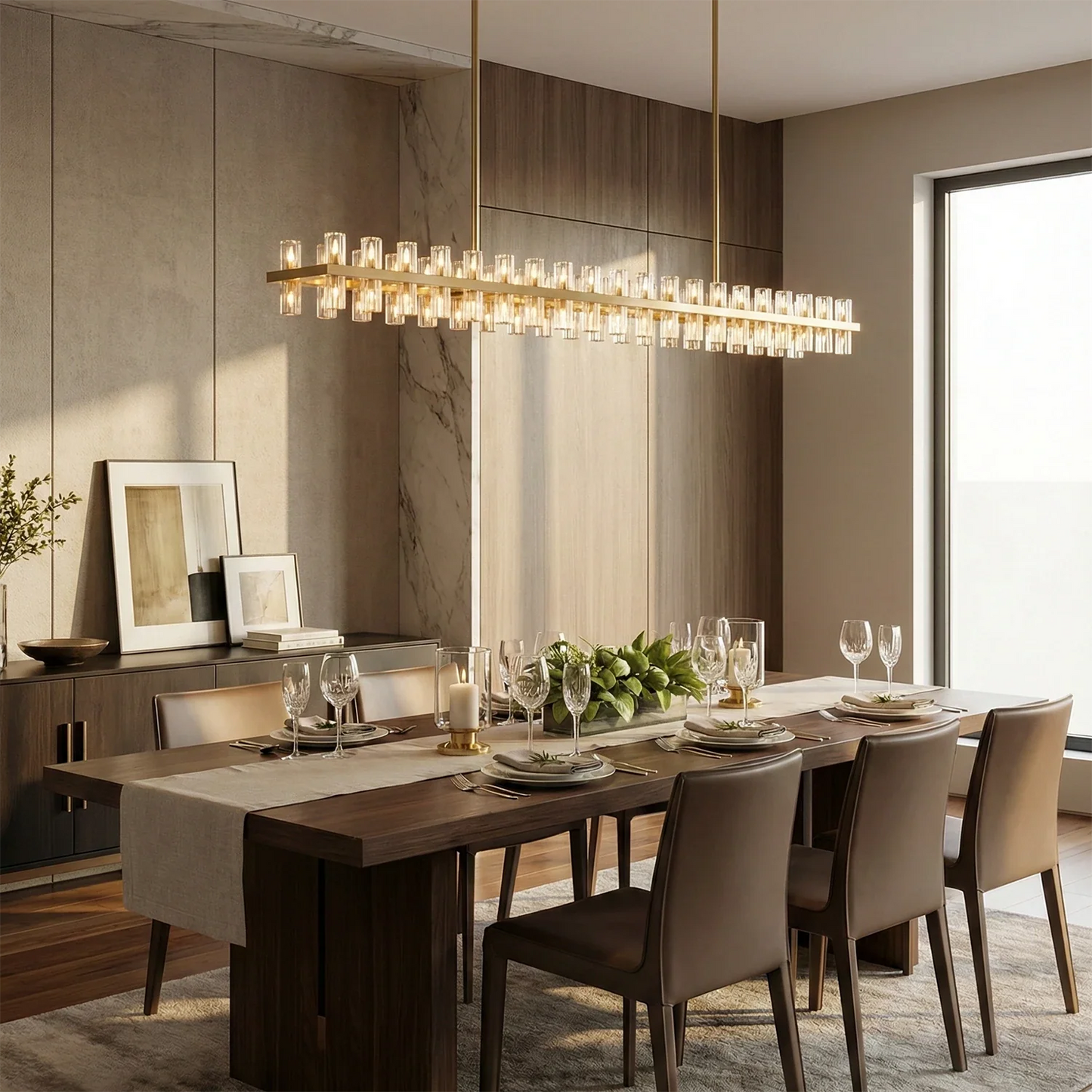 CrystalRay Linear Chandelier Series