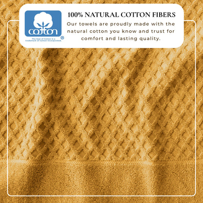 Cotton Diamond Waffle Weave Bath Towel Set - Grayson Collection