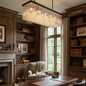 Murano Star Glass Brass Pendant Light