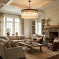 Murano Star Glass Brass Pendant Light