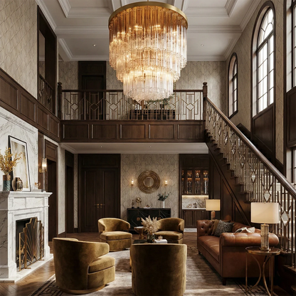 Murano Star Glass Brass Pendant Light