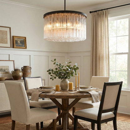 Murano Star Glass Brass Pendant Light