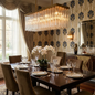 Murano Star Glass Brass Pendant Light