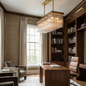 Murano Star Glass Brass Pendant Light