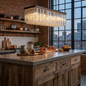 Murano Star Glass Brass Pendant Light