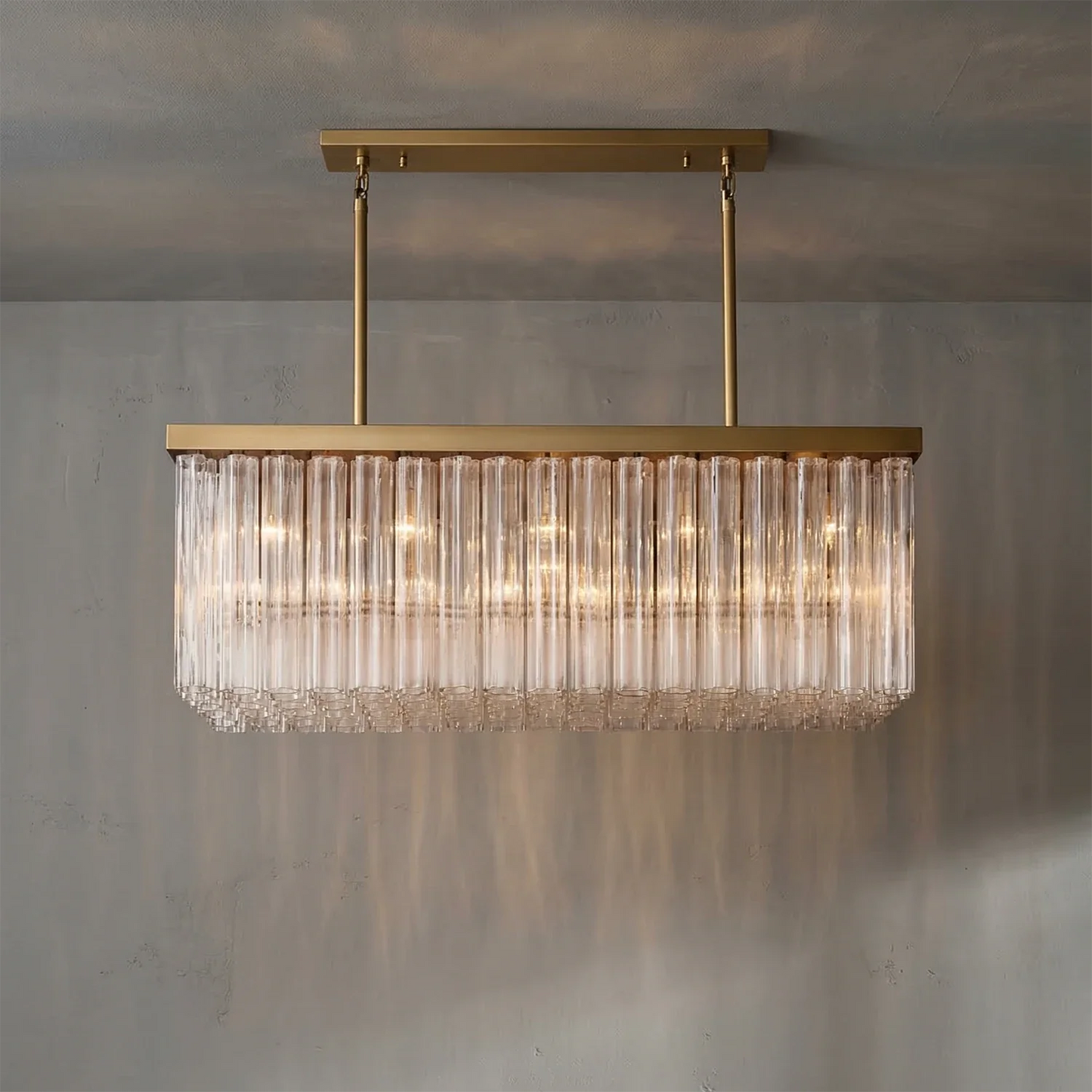 Murano Star Glass Brass Pendant Light